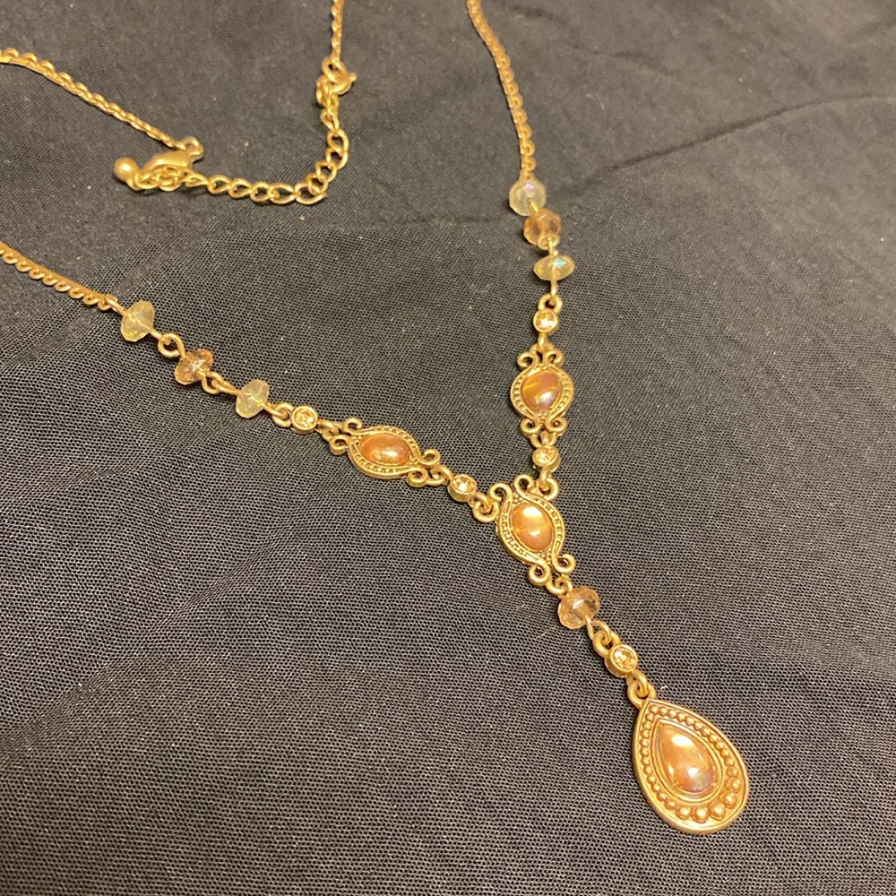 Rose stone necklace